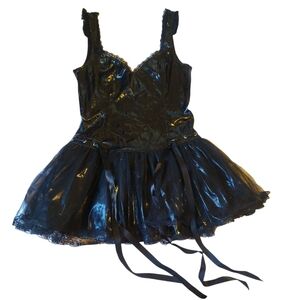 Sexy Gothic Grunge Tulle Lace Corset Mini Dress Sz XS